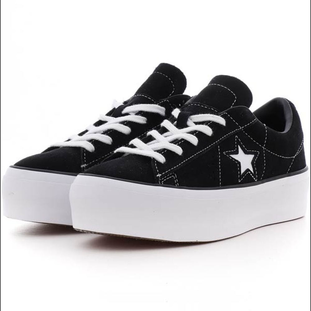 Converse One Star Platform suede sneaker